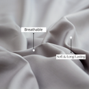 Trees & Hugs® - Luxe Seam Gray Organic Cotton Sateen Sheet set