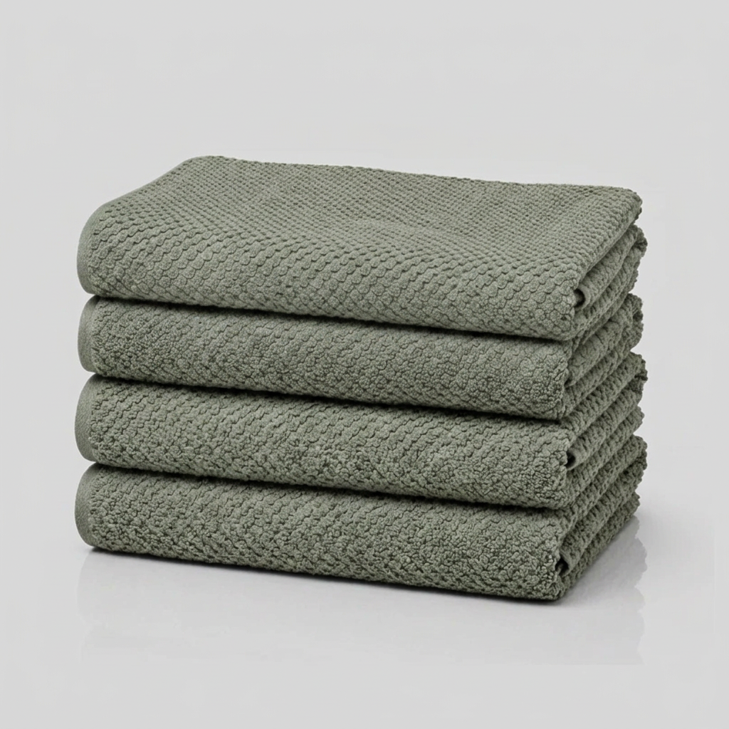 Organic Cotton Pebble Bath Towel Set of 4