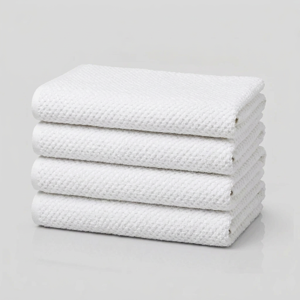 Organic Cotton Pebble Bath Towel Set of 4