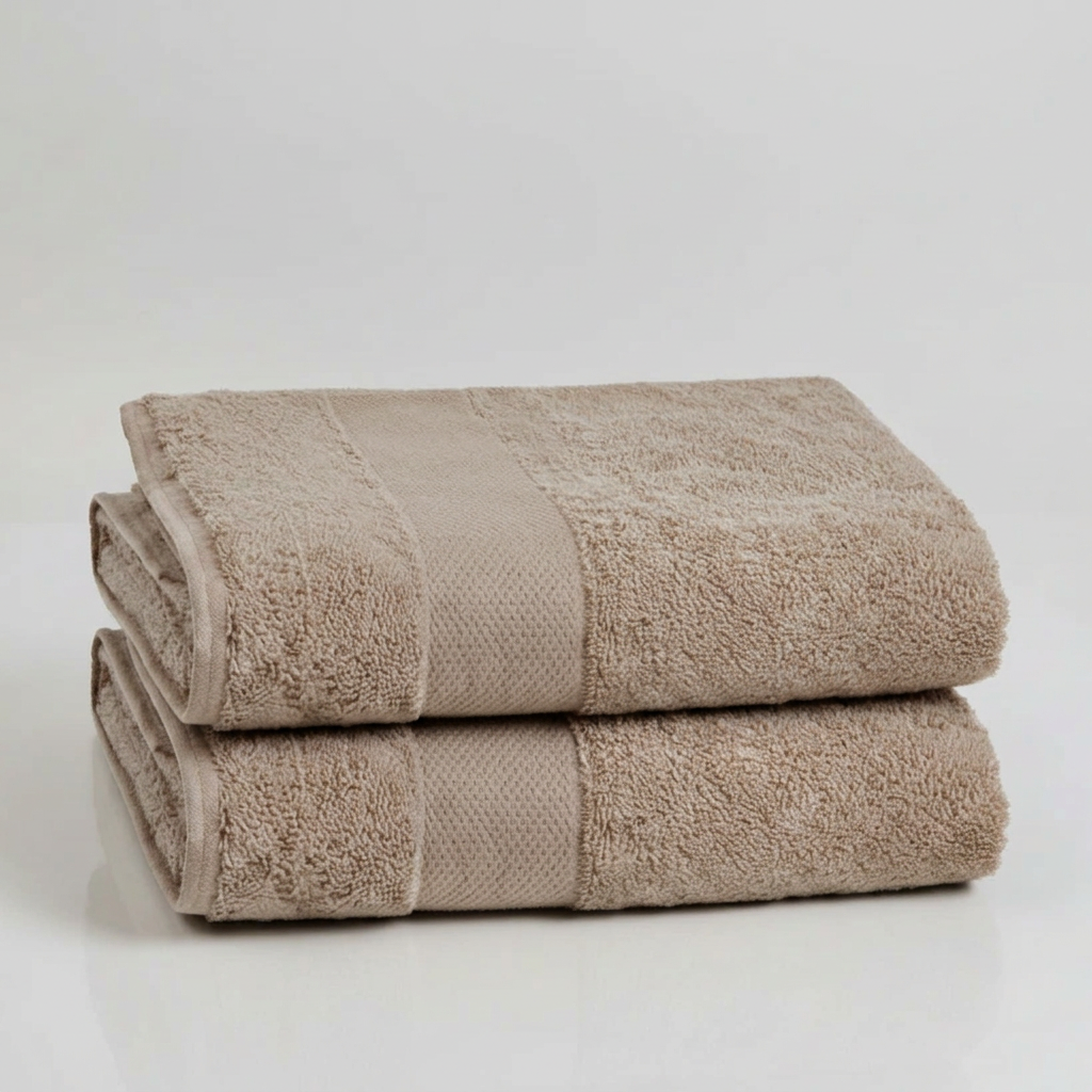 Organic Cotton Plush Bath Towel Set of 2