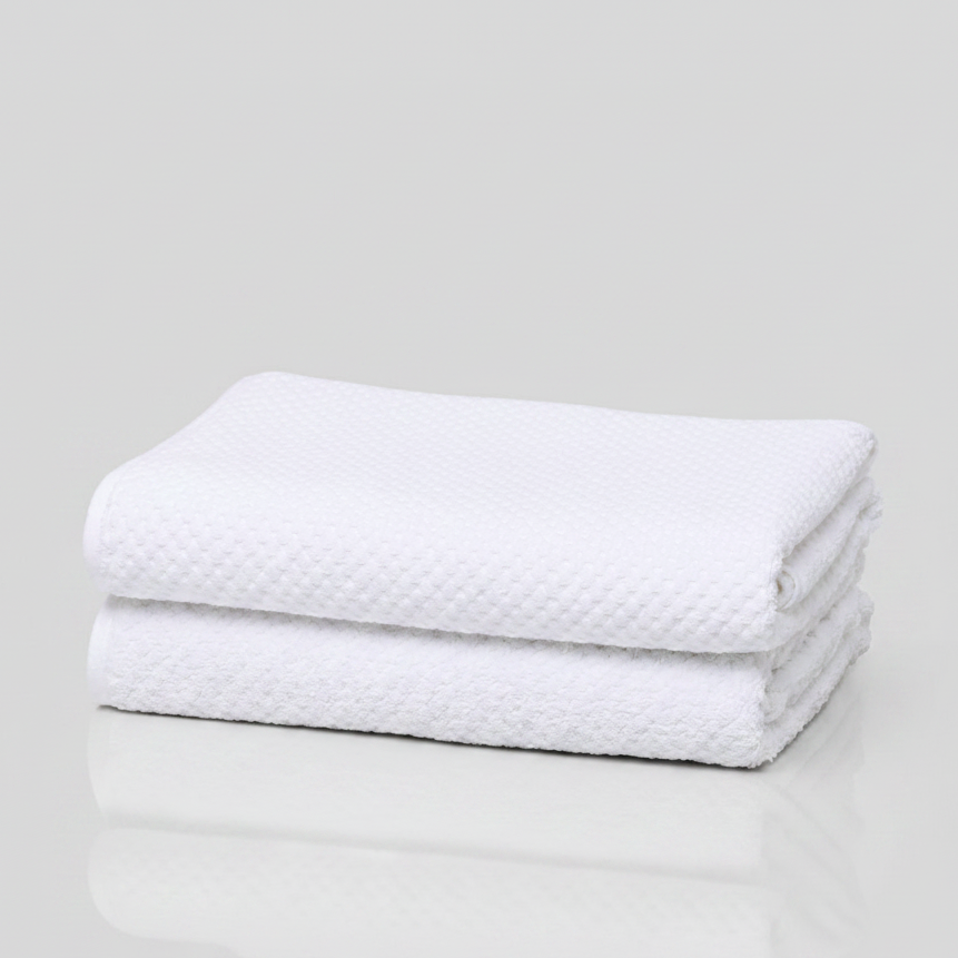 Organic Cotton Pebble Bath Towel Set of 2